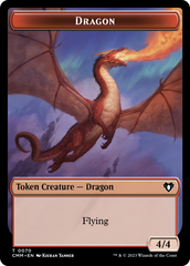 Dragon // Kor Ally Double-Sided Token [Commander Masters Tokens] | Chromatic Games