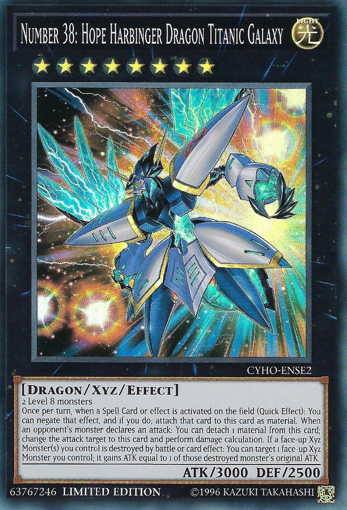 Number 38: Hope Harbinger Dragon Titanic Galaxy [CYHO-ENSE2] Super Rare | Chromatic Games