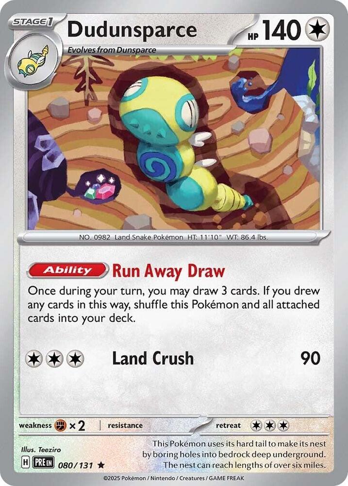 Dudunsparce (080/131) [Scarlet & Violet: Prismatic Evolutions] | Chromatic Games