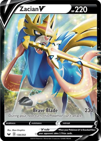 Zacian V (138/202) (Jumbo Card) [Sword & Shield: Base Set] | Chromatic Games