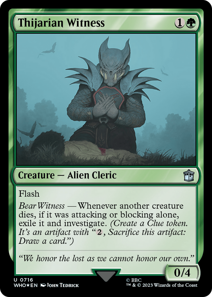 Thijarian Witness (Surge Foil) [Doctor Who] | Chromatic Games