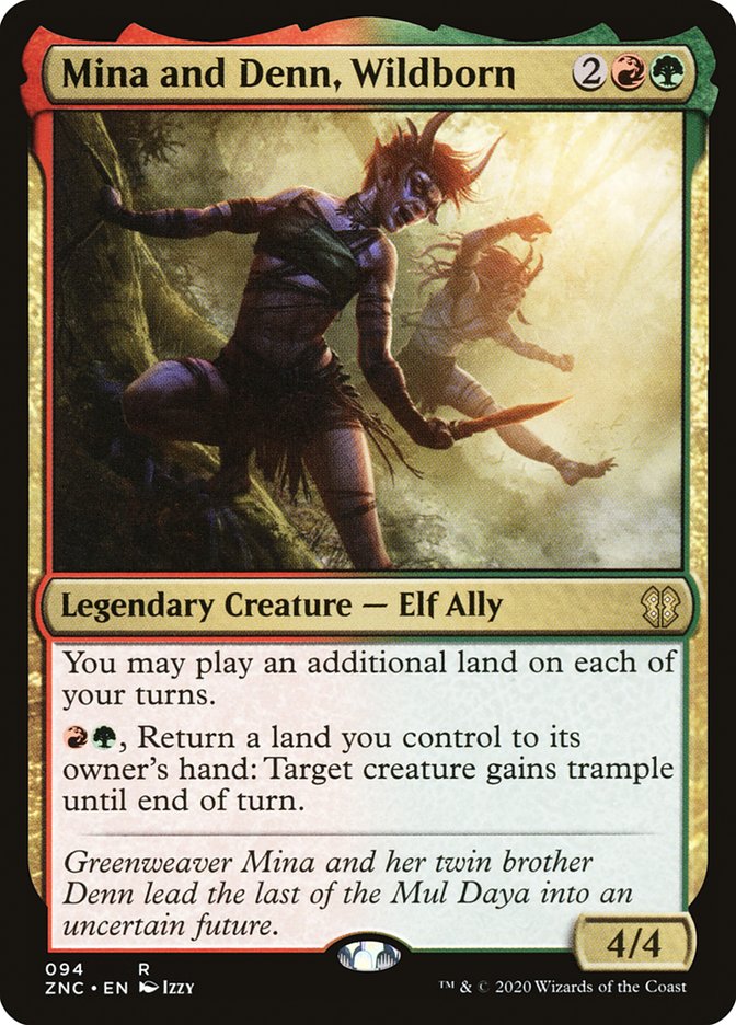 Mina and Denn, Wildborn 94 (Commander: Zendikar Rising)  | Chromatic Games