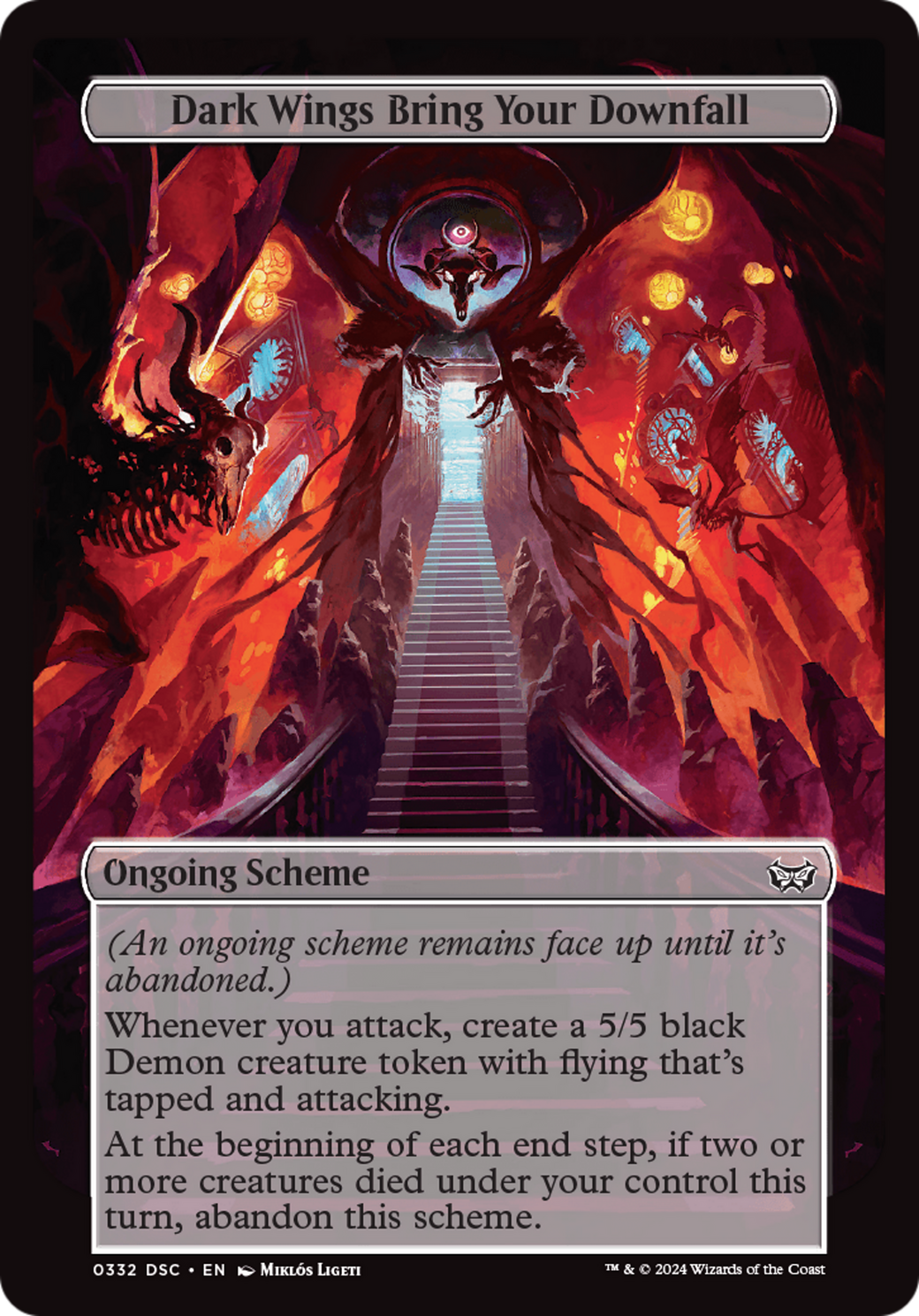 Dark Wings Bring Your Downfall (Full Art) [Duskmourn: Archenemy] | Chromatic Games