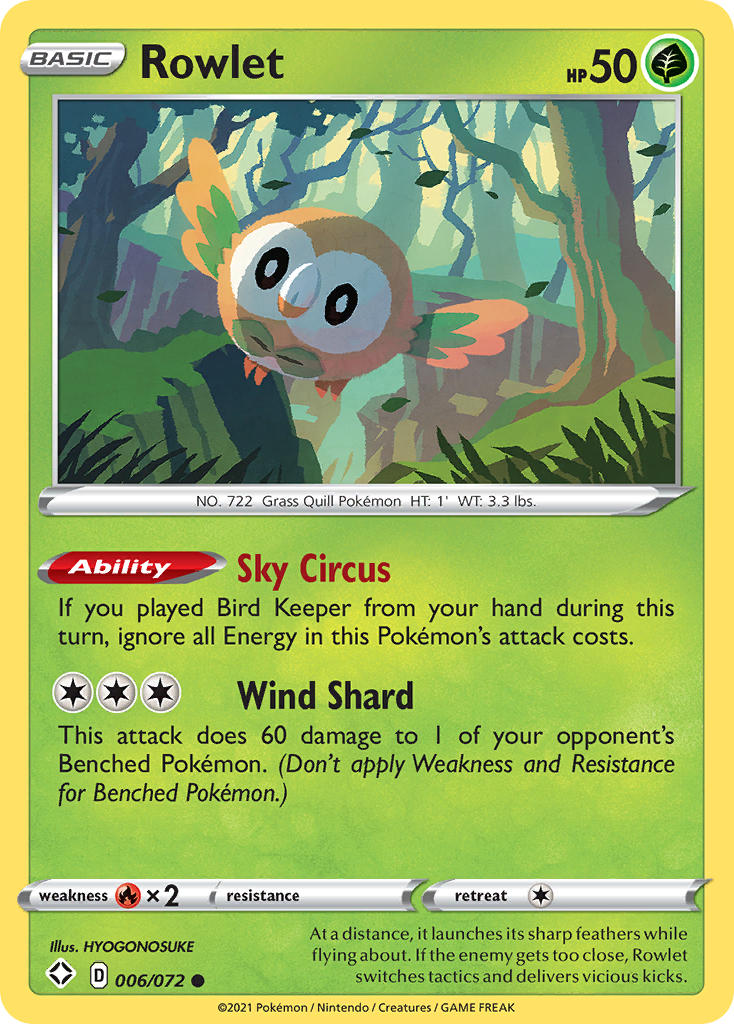 Rowlet (006/072) [Sword & Shield: Shining Fates] | Chromatic Games