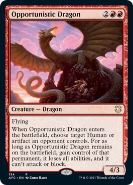 Opportunistic Dragon 134/62 (Commander: Adventures in the Forgotten Realms)  | Chromatic Games
