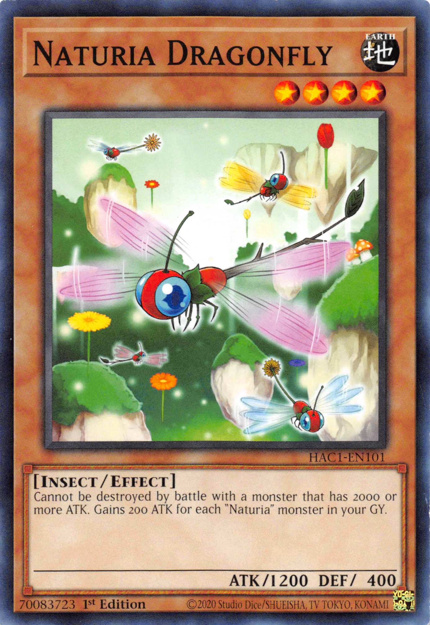 Naturia Dragonfly (Duel Terminal) [HAC1-EN101] Parallel Rare | Chromatic Games