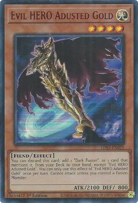 Evil HERO Adusted Gold (Red) [LDS3-EN025] Ultra Rare | Chromatic Games