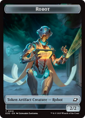 Robot // Emblem - Tezzeret, Cruel Captain Double-Sided Token [Edge of Eternities Tokens] | Chromatic Games