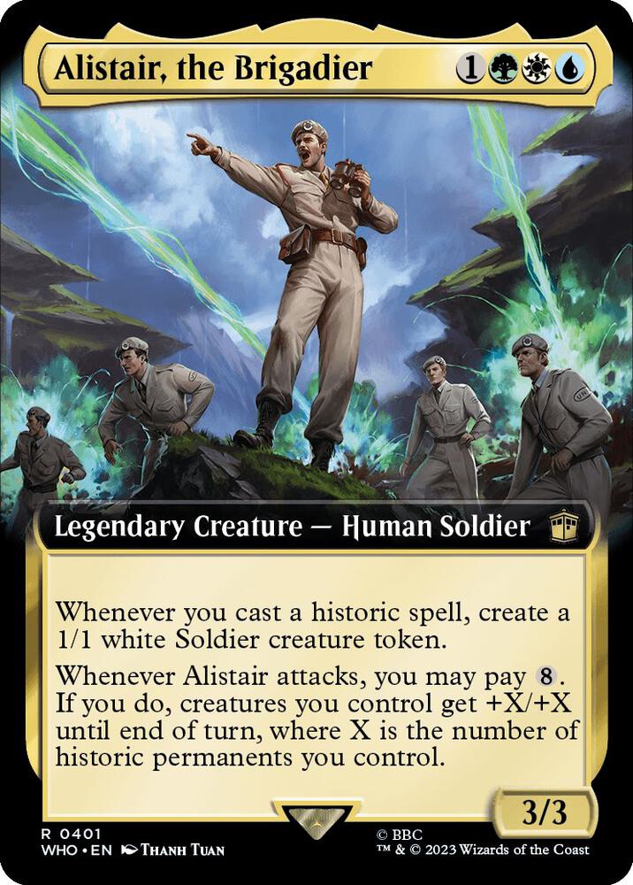 Alistair, the Brigadier 401/331 (Universes Beyond: Doctor Who)  - Extended Art Foil | Chromatic Games