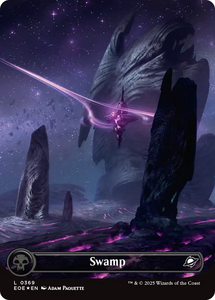 Swamp (0369) (Borderless) (Galaxy Foil) [Edge of Eternities] | Chromatic Games