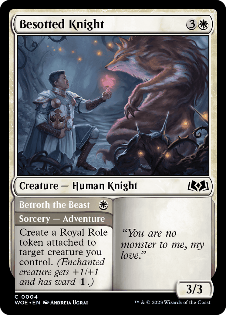 Besotted Knight // Betroth the Beast [Wilds of Eldraine] | Chromatic Games