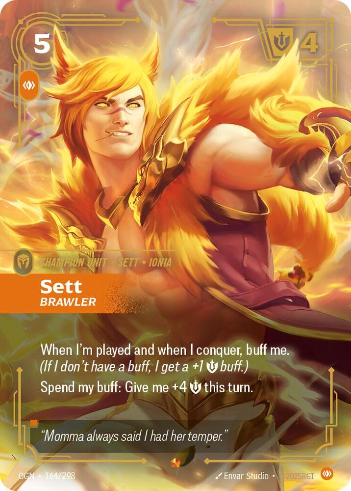 Sett - Brawler 164/298 (Origins)  - Foil | Chromatic Games
