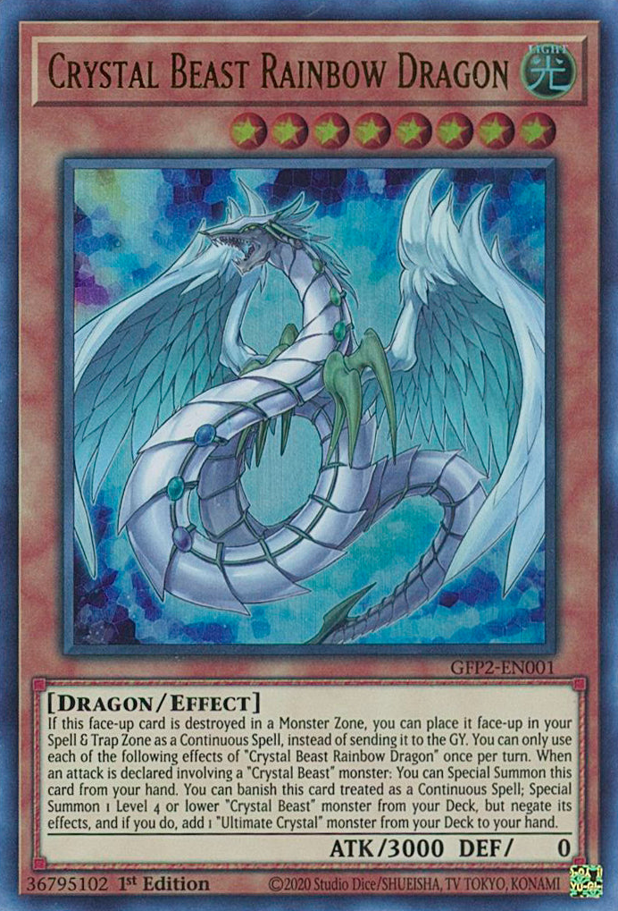 Crystal Beast Rainbow Dragon [GFP2-EN001] Ultra Rare | Chromatic Games