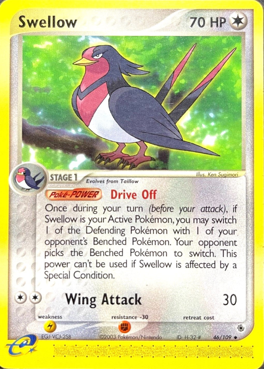 Swellow (46/109) [EX: Ruby & Sapphire] | Chromatic Games