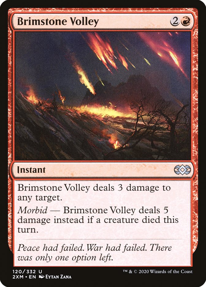 Brimstone Volley 120/332 (Double Masters)  | Chromatic Games