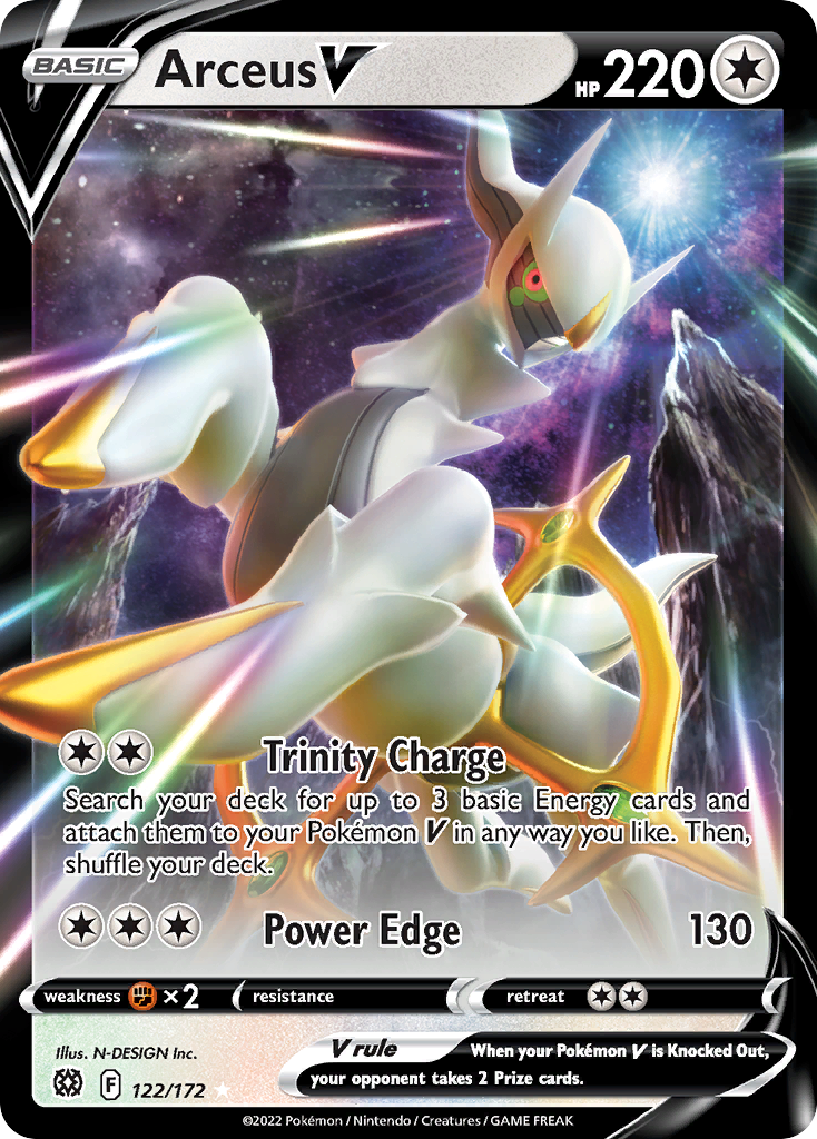 Arceus V (122/172) (Metal Card) [Sword & Shield: Brilliant Stars] | Chromatic Games