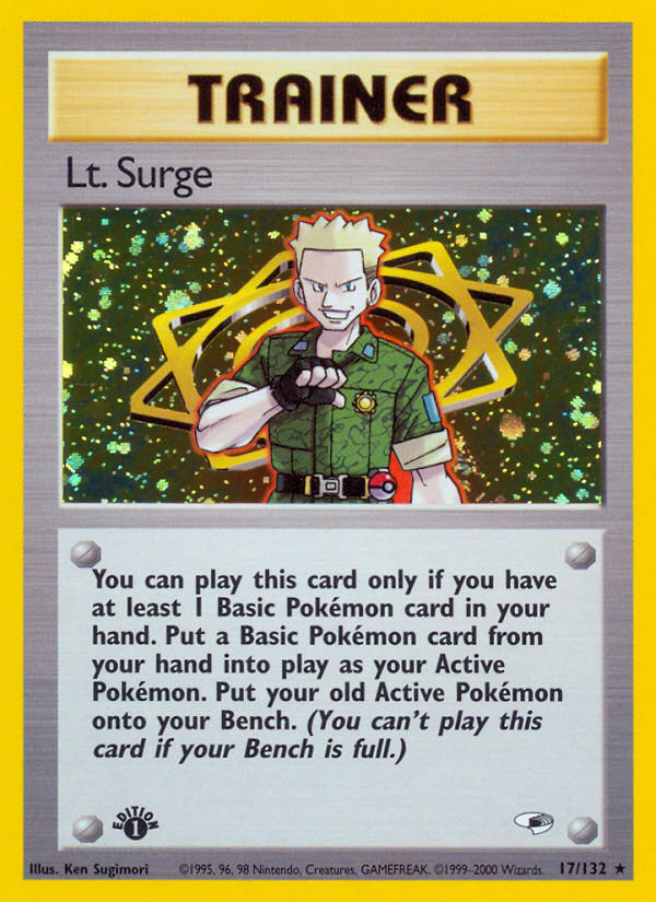 Lt. Surge (17/132) [Gym Heroes 1st Edition] | Chromatic Games