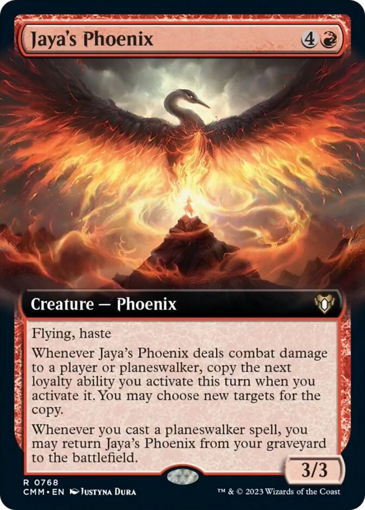 Jaya's Phoenix (Extended Art) [Commander Masters] | Chromatic Games