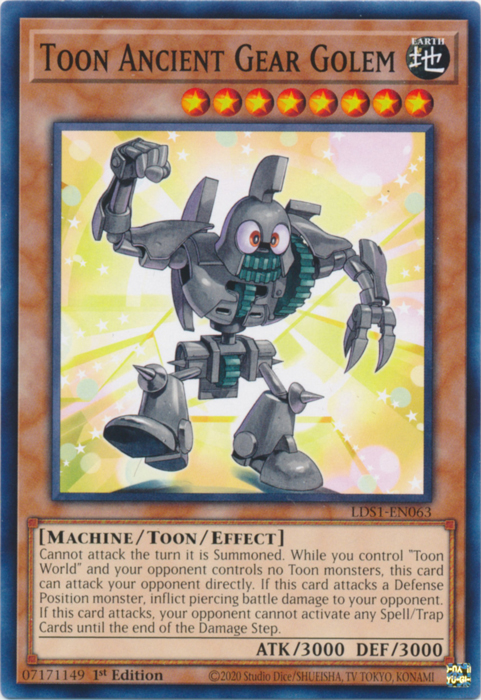 Toon Ancient Gear Golem [LDS1-EN063] Common | Chromatic Games