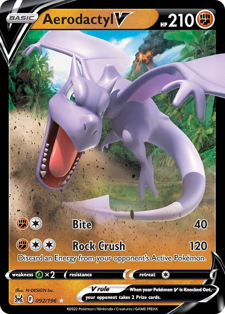 Aerodactyl V (092/196) [Sword & Shield: Lost Origin] | Chromatic Games