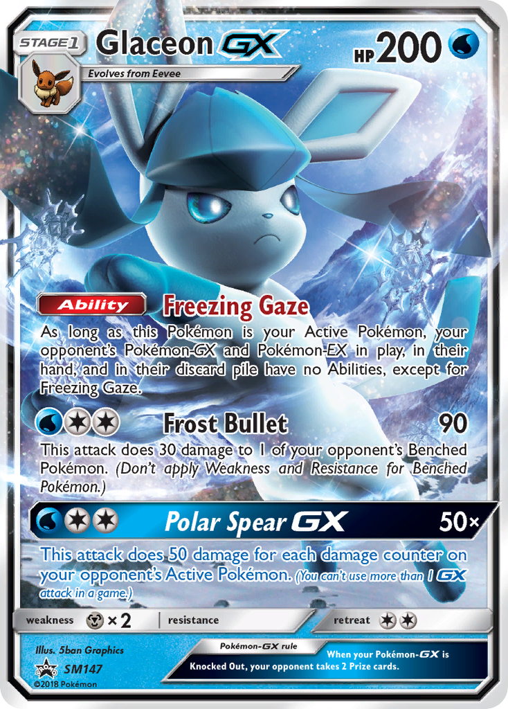 Glaceon GX (SM147) [Sun & Moon: Black Star Promos] | Chromatic Games