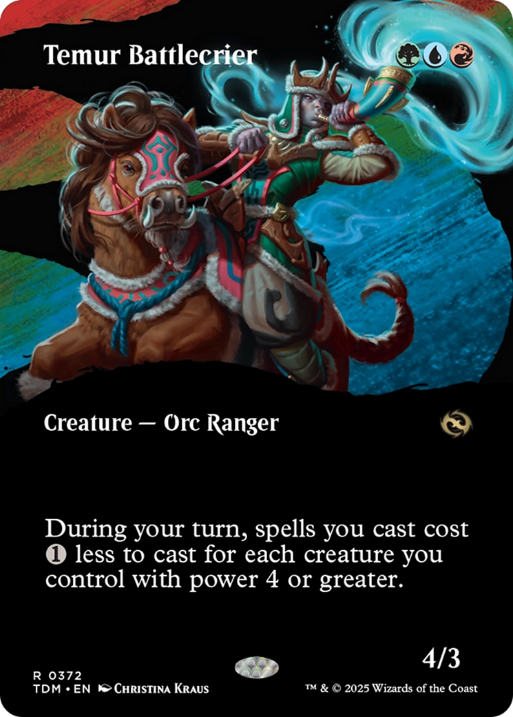 Temur Battlecrier (Borderless) [Tarkir: Dragonstorm] | Chromatic Games