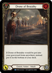 Drone of Brutality (Red) [U-WTR164] (Welcome to Rathe Unlimited)  Unlimited Rainbow Foil | Chromatic Games