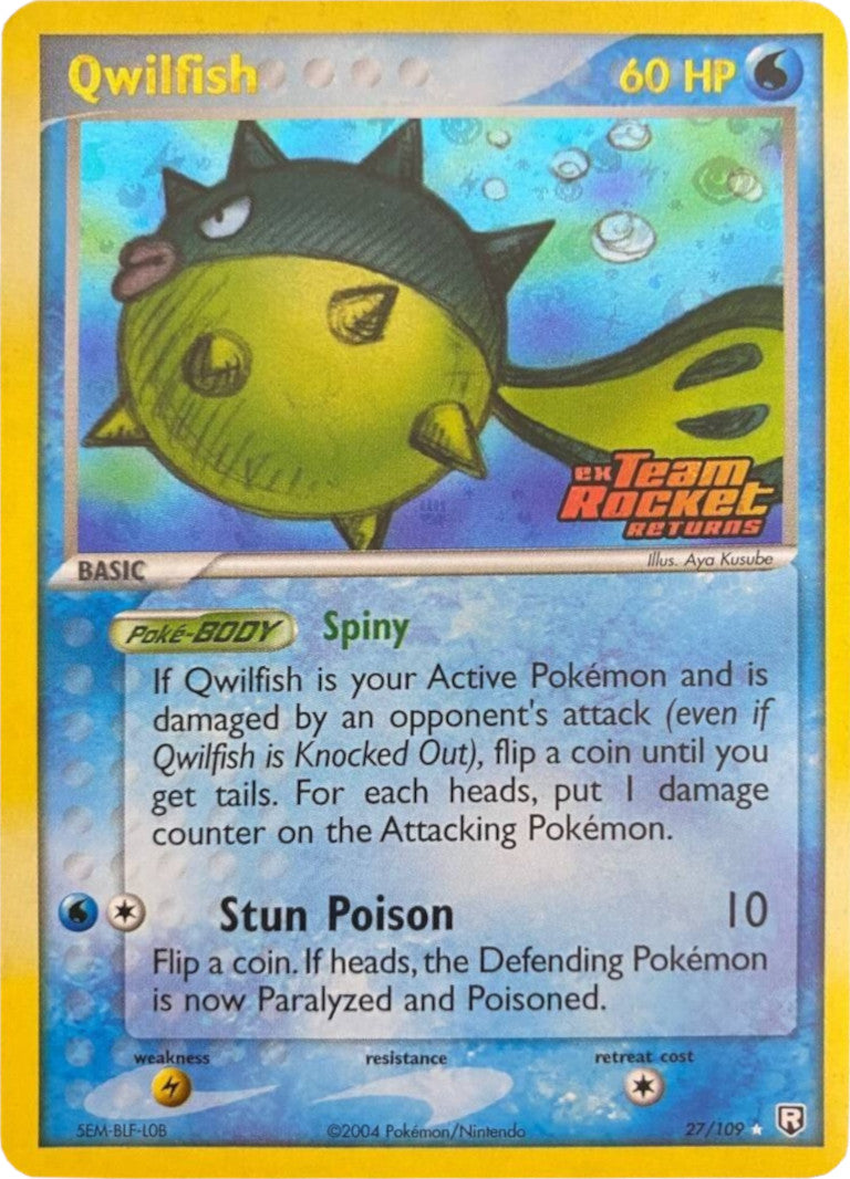 Qwilfish (27/109) (Stamped) [EX: Team Rocket Returns] | Chromatic Games