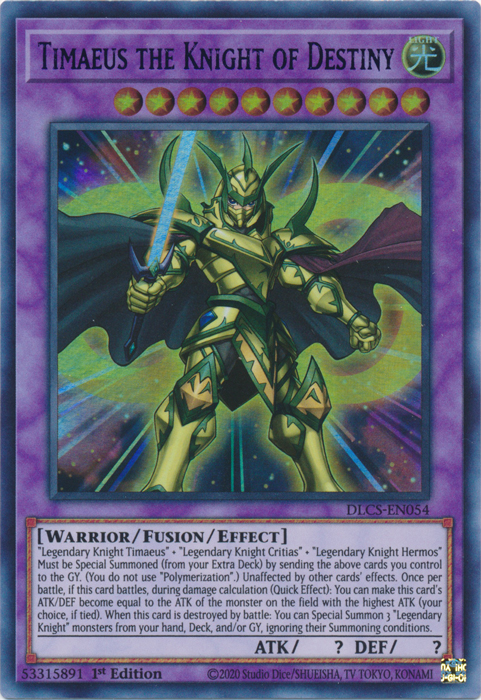 Timaeus the Knight of Destiny (Blue) [DLCS-EN054] Ultra Rare | Chromatic Games