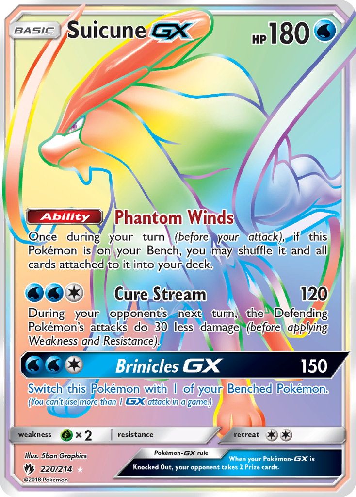 Suicune GX (220/214) [Sun & Moon: Lost Thunder] | Chromatic Games