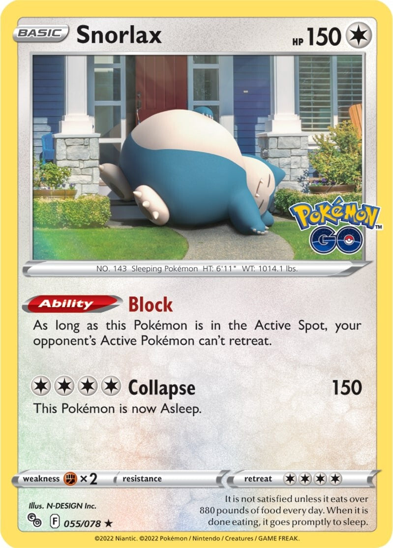 Snorlax (055/078) [Pokémon GO] | Chromatic Games