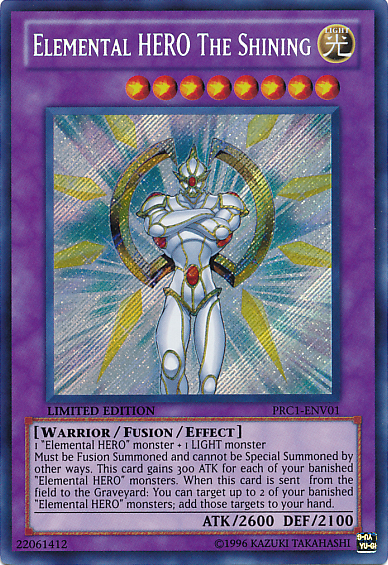Elemental Hero The Shining [PRC1-ENV01] Secret Rare | Chromatic Games