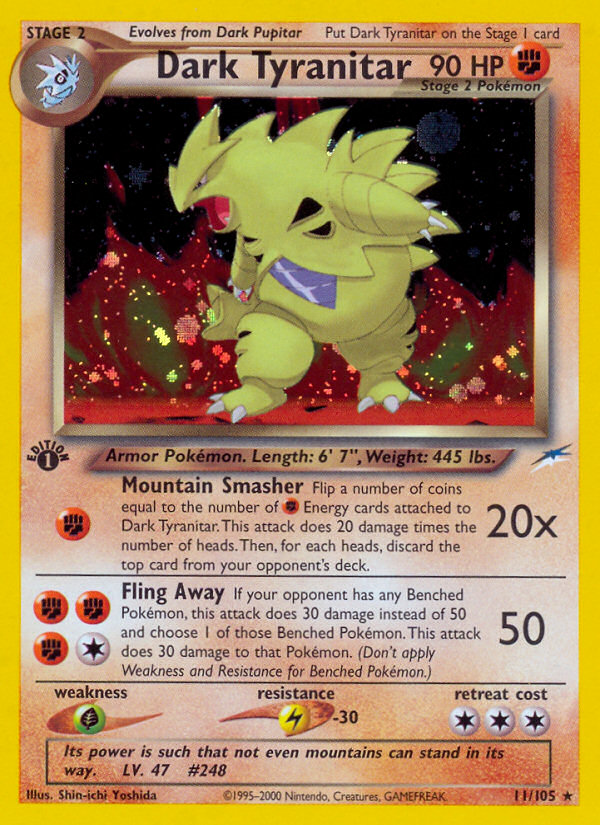 Dark Tyranitar (11/105) [Neo Destiny 1st Edition] | Chromatic Games