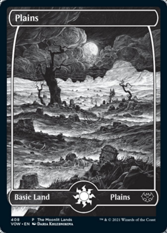 Plains (The Moonlit Lands) (Foil Etched) [Innistrad: Crimson Vow Promos] | Chromatic Games