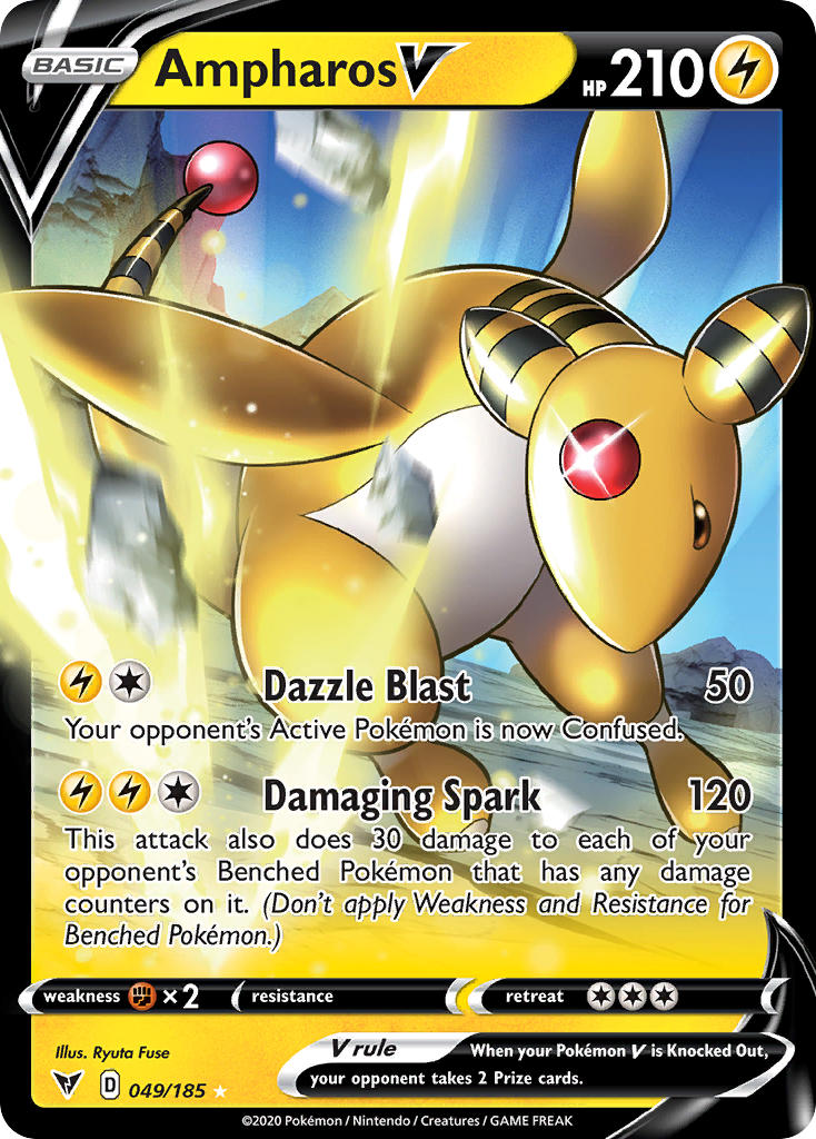 Ampharos V (049/185) [Sword & Shield: Vivid Voltage] | Chromatic Games