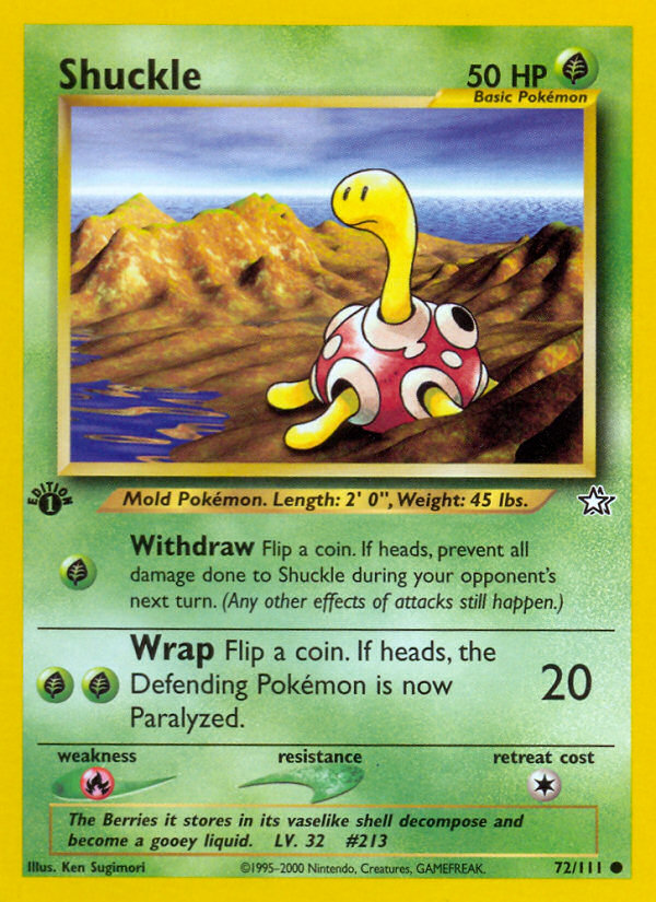 Shuckle (72/111) [Neo Genesis 1st Edition] | Chromatic Games