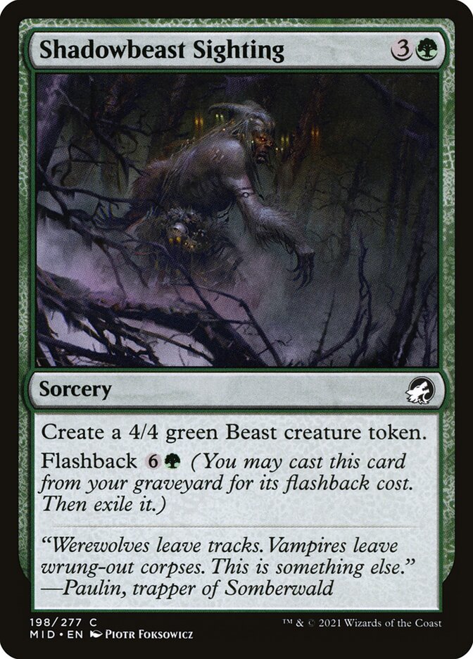 Shadowbeast Sighting 198/277 (Innistrad: Midnight Hunt)  | Chromatic Games