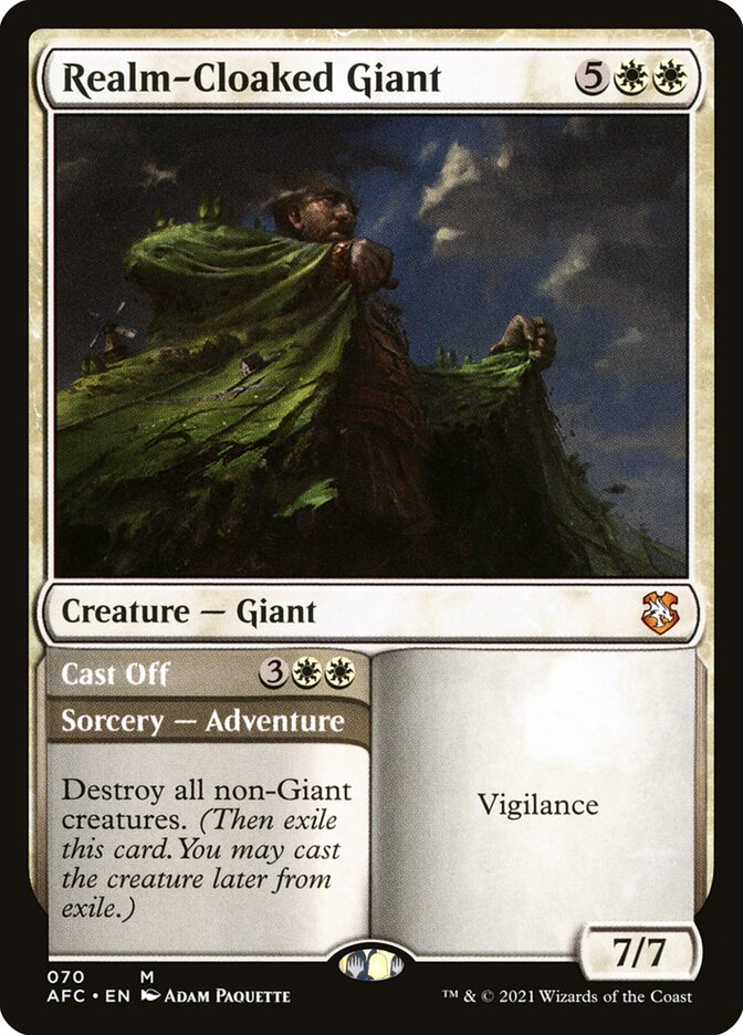 Realm-Cloaked Giant // Cast Off 70/62 (Commander: Adventures in the Forgotten Realms)  | Chromatic Games