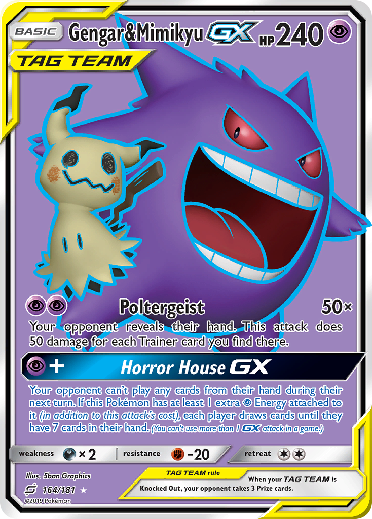 Gengar & Mimikyu GX (164/181) [Sun & Moon: Team Up] | Chromatic Games