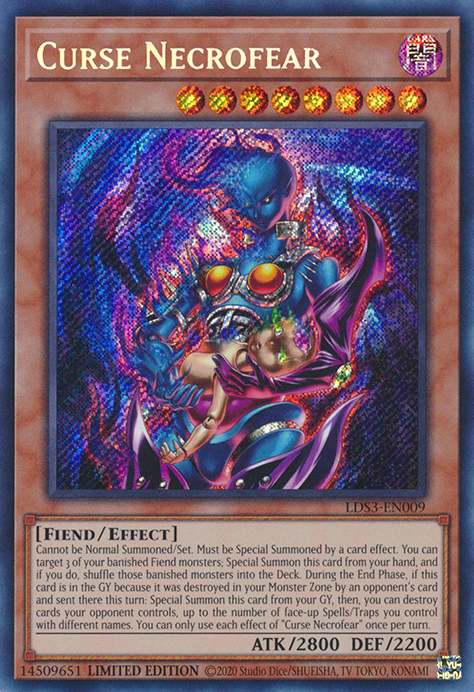 Curse Necrofear [LDS3-EN009] Secret Rare | Chromatic Games