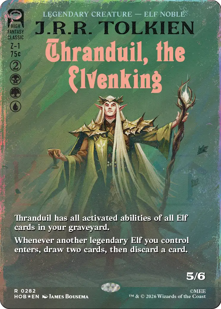Thranduil, the Elvenking (Borderless) (Surge Foil) [The Hobbit] | Chromatic Games