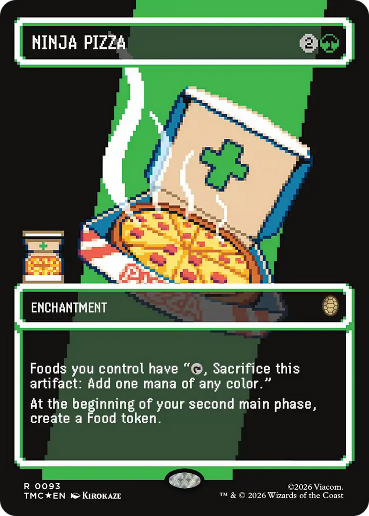 Ninja Pizza (Borderless) (Surge Foil) [Teenage Mutant Ninja Turtles Commander] | Chromatic Games