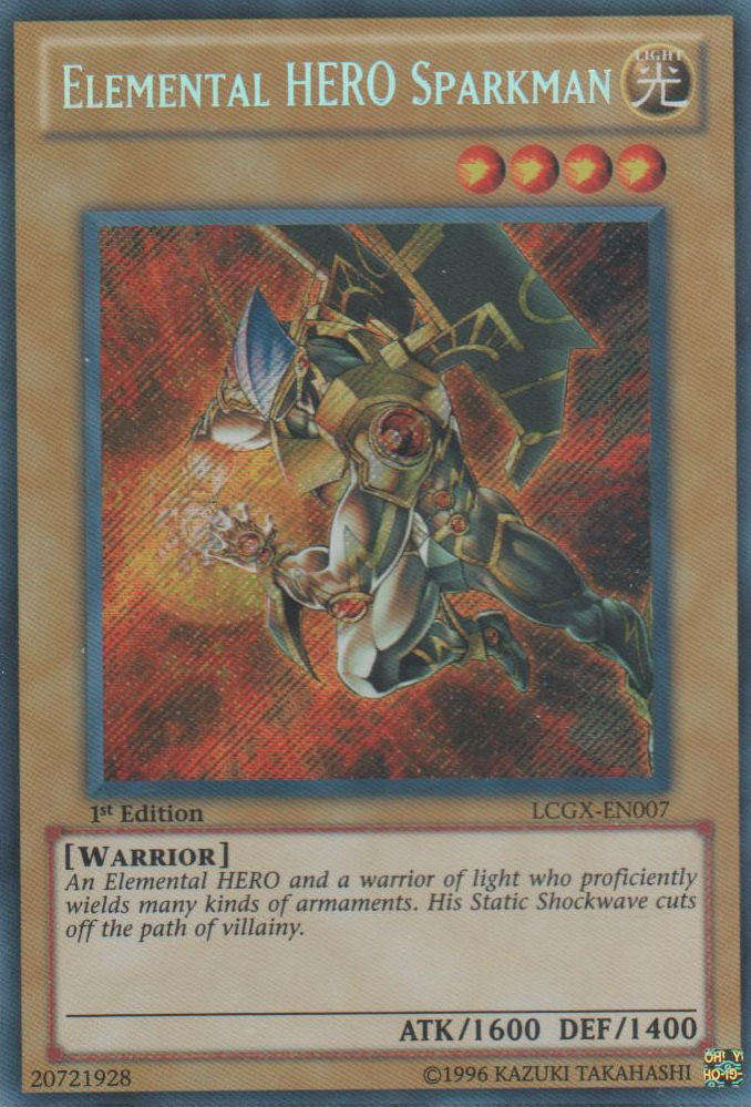 Elemental HERO Sparkman (Alternate Art) [LCGX-EN007] Secret Rare | Chromatic Games