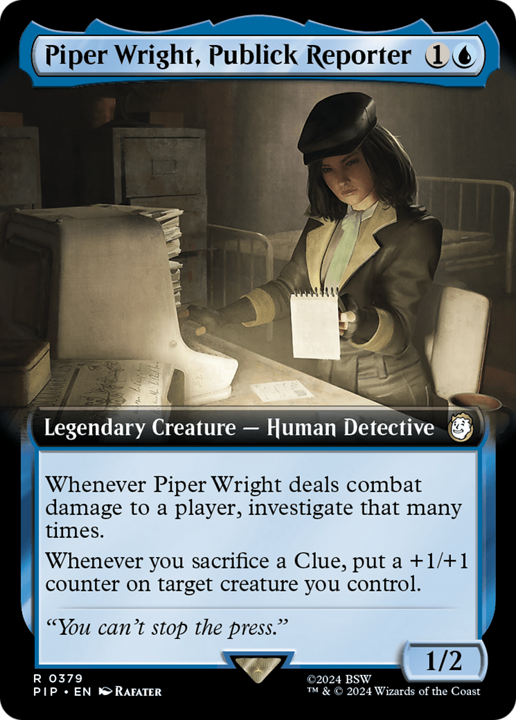 Piper Wright, Publick Reporter (Extended Art) [Fallout] | Chromatic Games