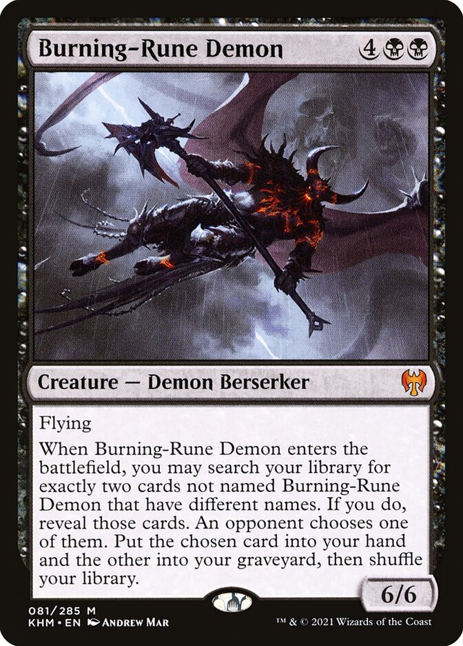 Burning-Rune Demon 81 (Kaldheim)  | Chromatic Games