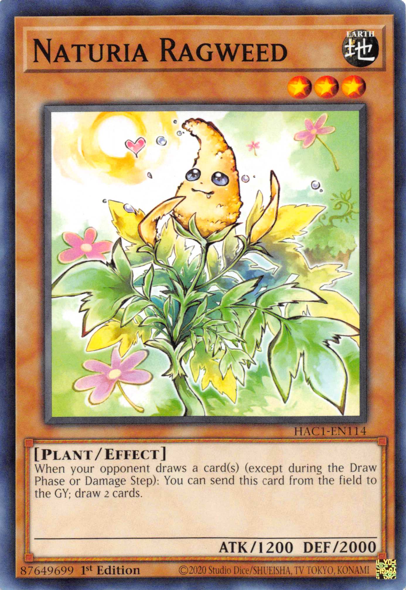 Naturia Ragweed (Duel Terminal) [HAC1-EN114] Parallel Rare | Chromatic Games