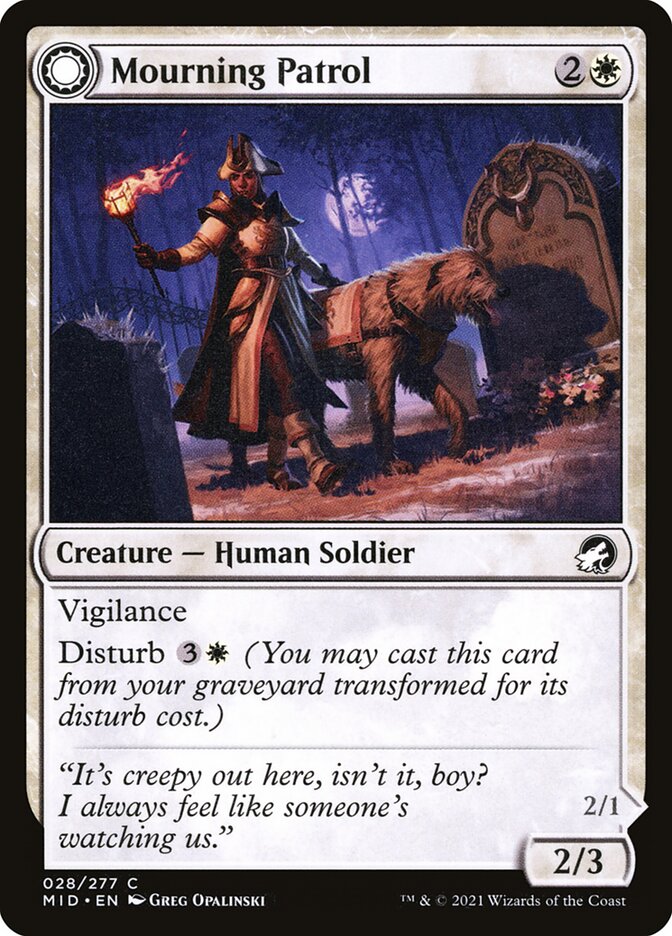 Mourning Patrol // Morning Apparition 28 (Innistrad: Midnight Hunt)  | Chromatic Games