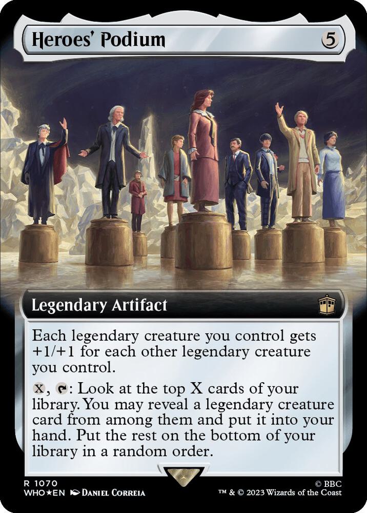 Heroes' Podium 1070/331 (Universes Beyond: Doctor Who)  - Extended Art Surge Foil | Chromatic Games