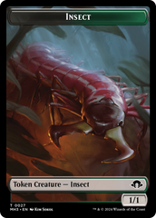 Zombie (Ripple Foil) // Insect (0027) Double-Sided Token [Modern Horizons 3 Tokens] | Chromatic Games