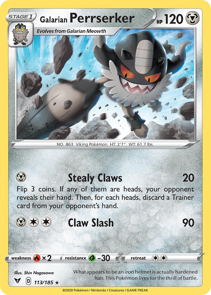 Galarian Perrserker (113/185) [Sword & Shield: Vivid Voltage] | Chromatic Games